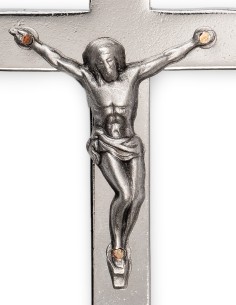 Chrome Steel Crucifix Pendant 2