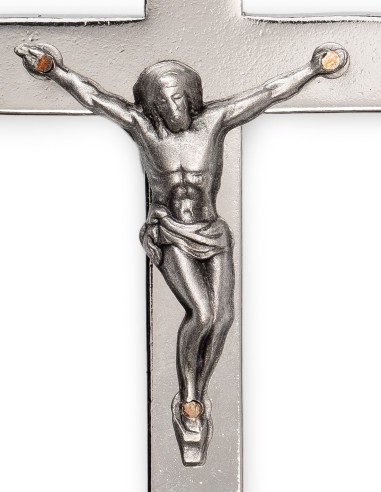 Chrome Steel Crucifix Pendant