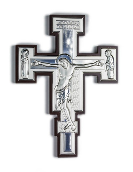 Sterling Silver Bilaminate San Damiano Crucifix