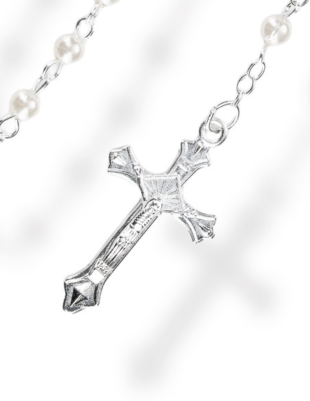 Pope Leo XIV Glass Rosary Necklace Box Set