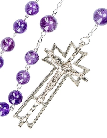 Dark Purple Amethyst Rosary