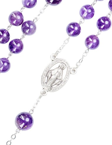 Dark Purple Amethyst Rosary