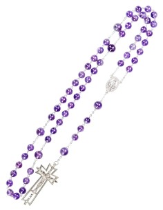 Dark Purple Amethyst Rosary 2