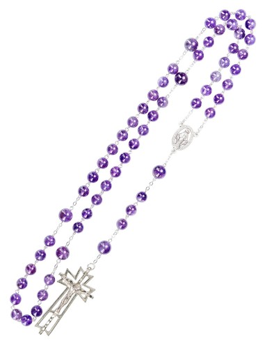 Dark Purple Amethyst Rosary