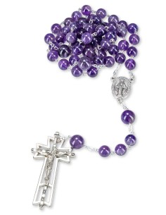 Dark Purple Amethyst Rosary