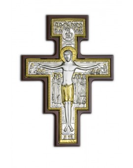 Crucifix Bilaminate Sterling Silver and Gold 0822
