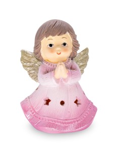 Pink Prayng Angel Lighting Statue