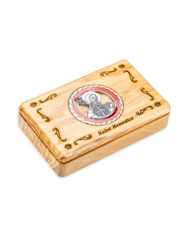 Olive Wood Rosary St. Benedict Collection Box Set