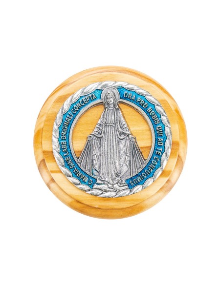Olive Wood Rosary Virgin Mary Miraculous Collection 2-Piece Box Set