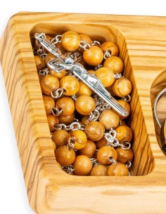 Olive Wood Rosary Holy Family 4-Piece Box Set 2