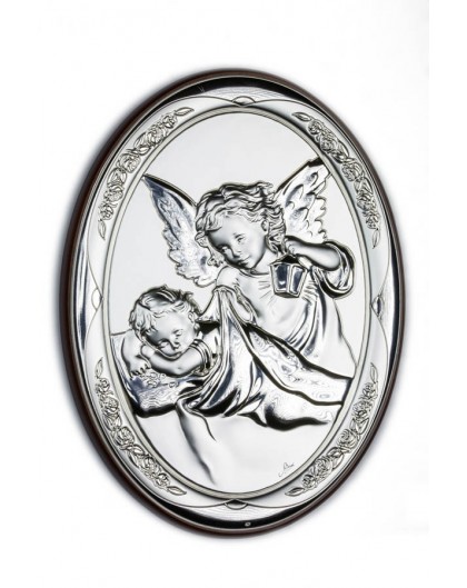 Guardian Angel Bilaminate Sterling Silver 0814