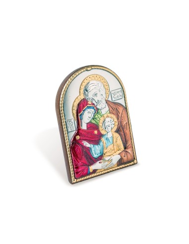 Rosary & Icon Nativity Sterling Silver Plaque Wooden Box