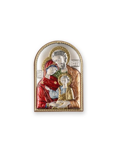 Rosary & Icon Nativity Sterling Silver Plaque Wooden Box