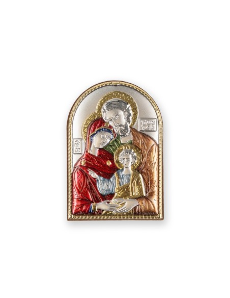 Rosary & Icon Nativity Sterling Silver Plaque Wooden Box