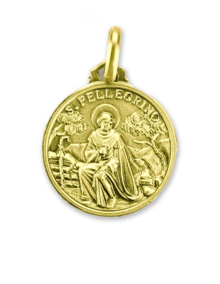 Gold Plated St. Peregrine Medal