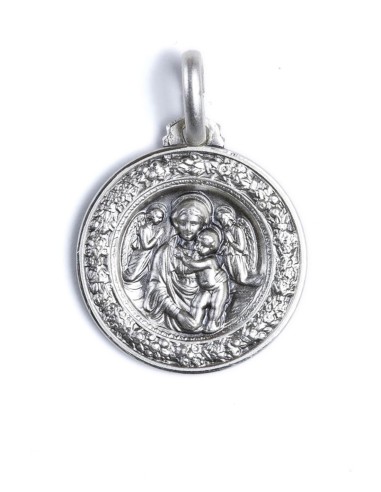Sterling Silver Della Robbia Our Lady Medal