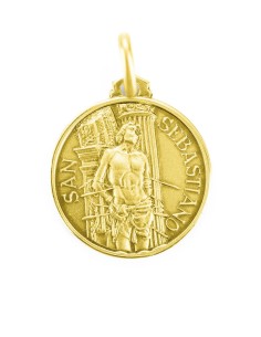 Gold Plated St. Sebastian Medal