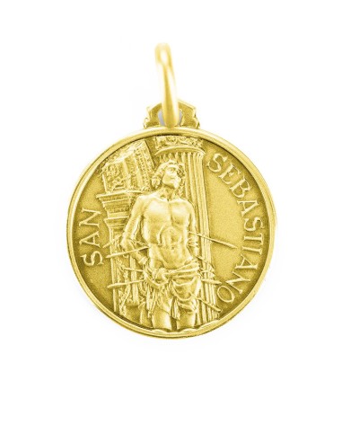 Gold Plated St. Sebastian Medal