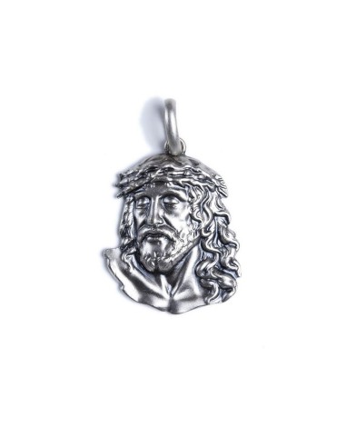 Sterling Silver Ecce Homo Christ's Face Pendant