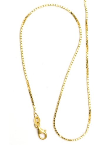 Gold Plated Sterling Silver Box Chain