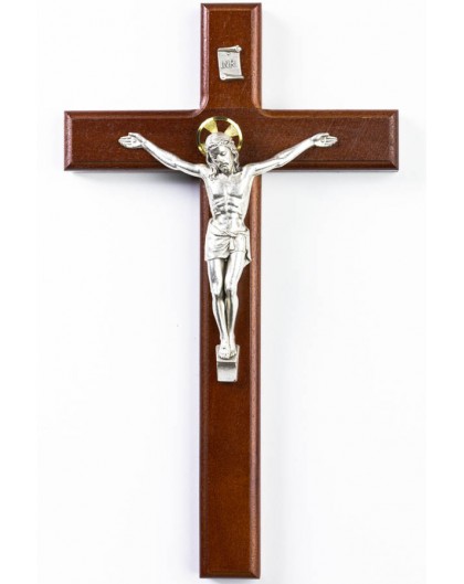 Dark Wood Wall Crucifix