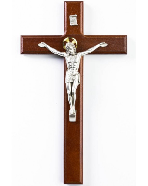 Dark Wood Wall Crucifix