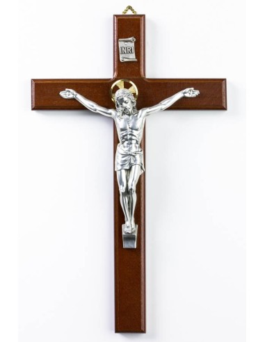 Dark Wood Wall Crucifix