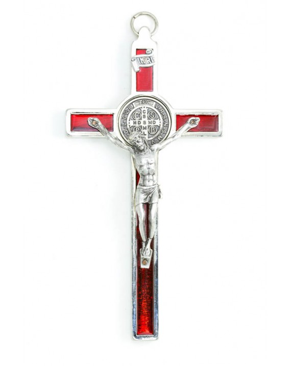 St. Benedict Crucifix Red