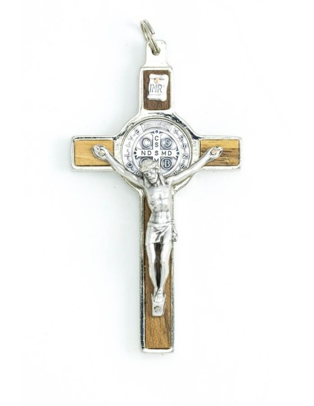 St. Benedict Crucifix light wood and metal St. Benedict Crucifix light wood and metal
