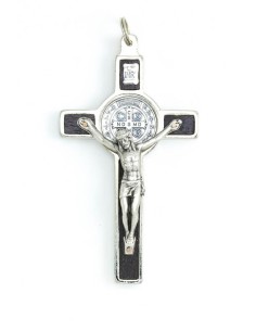 St. Benedict Crucifix dark wood and metal St. Benedict Crucifix dark wood and metal