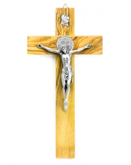St. Benedict Crucifix Olive wood - Prestige series