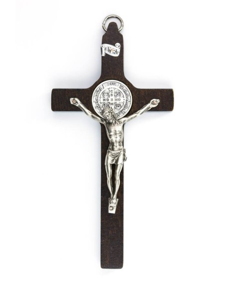 St. Benedict Crucifix walnut wood St. Benedict Crucifix walnut wood