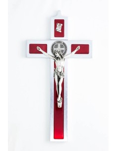 St. Benedict Crucifix aluminium and red enamel St. Benedict Crucifix aluminium and red enamel