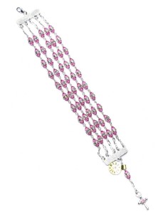 Jewel Rosary Bracelet pink strass Jewel Rosary Bracelet pink strass