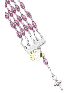 Jewel Rosary Bracelet pink strass Jewel Rosary Bracelet pink strass