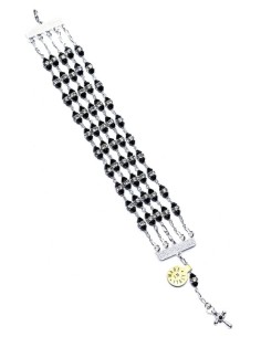 Jewel Rosary Bracelet Black strass