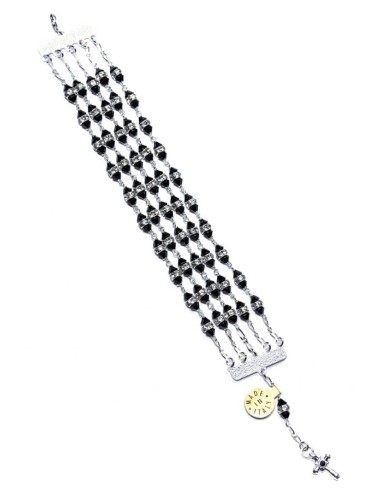 Jewel Rosary Bracelet Black strass Jewel Rosary Bracelet Black strass