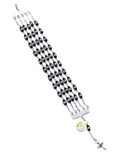Jewel Rosary Bracelet Black strass Jewel Rosary Bracelet Black strass