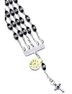 Jewel Rosary Bracelet Black strass