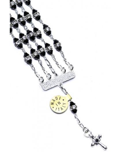 Jewel Rosary Bracelet Black strass