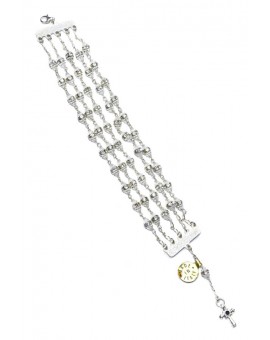 Jewel Rosary Bracelet Clear Cristal and strass