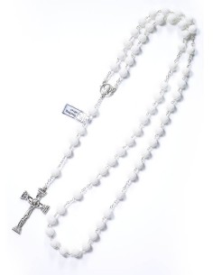 White shell Rosary 8mm Beads White shell Rosary 8mm Beads