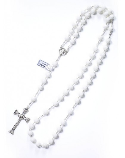 White shell Rosary 8mm Beads