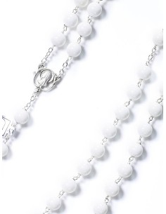 White shell Rosary 8mm Beads White shell Rosary 8mm Beads