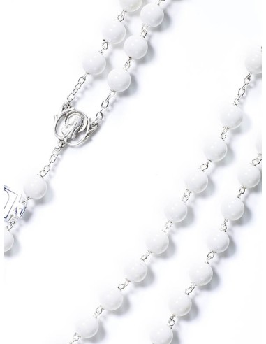 White shell Rosary 8mm Beads