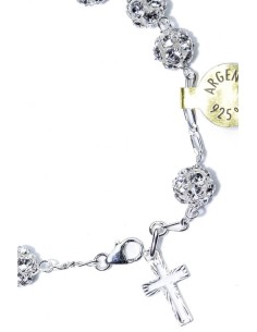 All silver color strass Rosary Bracelet All silver color strass Rosary Bracelet