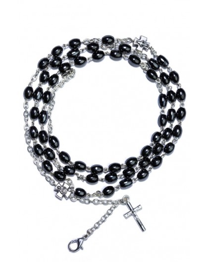 Hematite Rosary long Bracelet