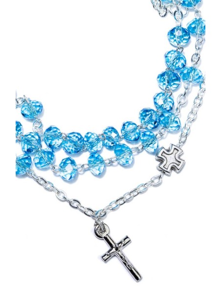 Sky Blue Crystal Rosary long Bracelet Sky Blue Crystal Rosary long Bracelet