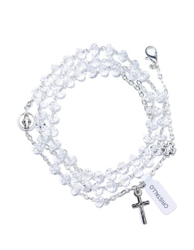 Clear Crystal Rosary long Bracelet