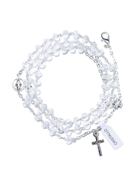 Clear Crystal Rosary long Bracelet Clear Crystal Rosary long Bracelet